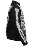 Skeleton Leather Jacket For Mens Motorcycle Bikers Costume - Arvo 