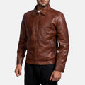INFERNO BROWN LEATHER JACKET - Arvo 