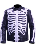Skeleton Leather Jacket For Mens Motorcycle Bikers Costume - Arvo 
