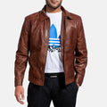 INFERNO BROWN LEATHER JACKET - Arvo 
