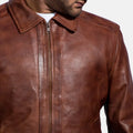 INFERNO BROWN LEATHER JACKET - Arvo 