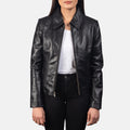 Edinburgh leather jacket in black – men’s sleek leather outerwear with modern American street style

