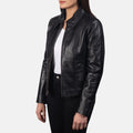 Edinburgh leather jacket in black – men’s sleek leather outerwear with modern American street style

