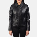 Edinburgh leather jacket in black – men’s sleek leather outerwear with modern American street style

