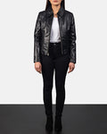 Edinburgh leather jacket in black – men’s sleek leather outerwear with modern American street style

