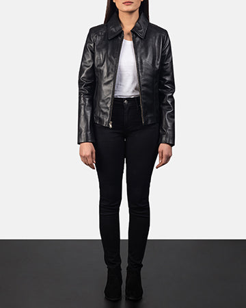 Edinburgh leather jacket in black – men’s sleek leather outerwear with modern American street style

