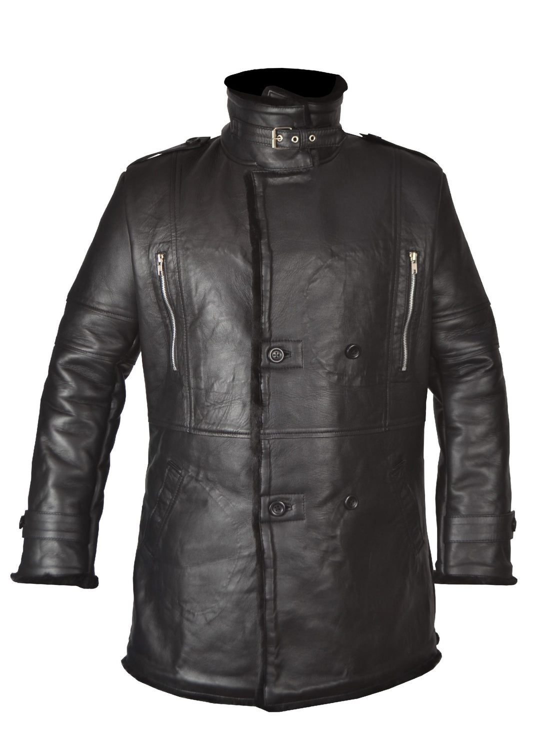 Black Bane leather coat inspired by the iconic Batman villain with rugged design

