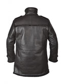 Black Bane leather coat inspired by the iconic Batman villain with rugged design

