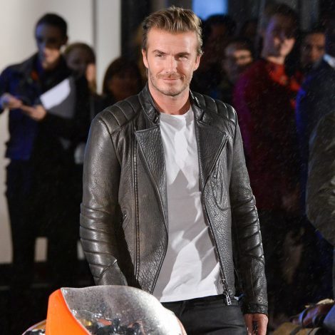 David Beckham Style Leather Jacket - Arvo 