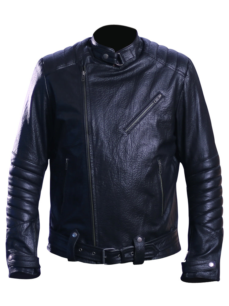 David Beckham Style Leather Jacket - Arvo 