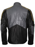 Batman vs Superman leather jacket with padded shoulders