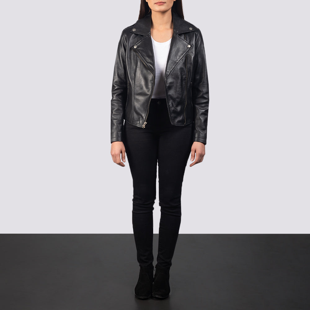 Glasgow black moto jacket – sleek men’s leather motorcycle jacket with modern American streetwear style

