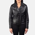 Glasgow black moto jacket – sleek men’s leather motorcycle jacket with modern American streetwear style

