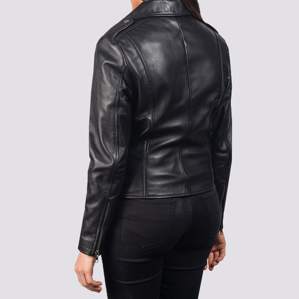 Glasgow black moto jacket – sleek men’s leather motorcycle jacket with modern American streetwear style

