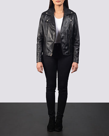 Glasgow black moto jacket – sleek men’s leather motorcycle jacket with modern American streetwear style

