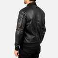 MA-1 BLACK LEATHER BOMBER JACKET - Arvo 