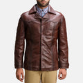 VINCENT ALLEY BROWN LEATHER JACKET - Arvo 