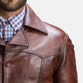 VINCENT ALLEY BROWN LEATHER JACKET - Arvo 