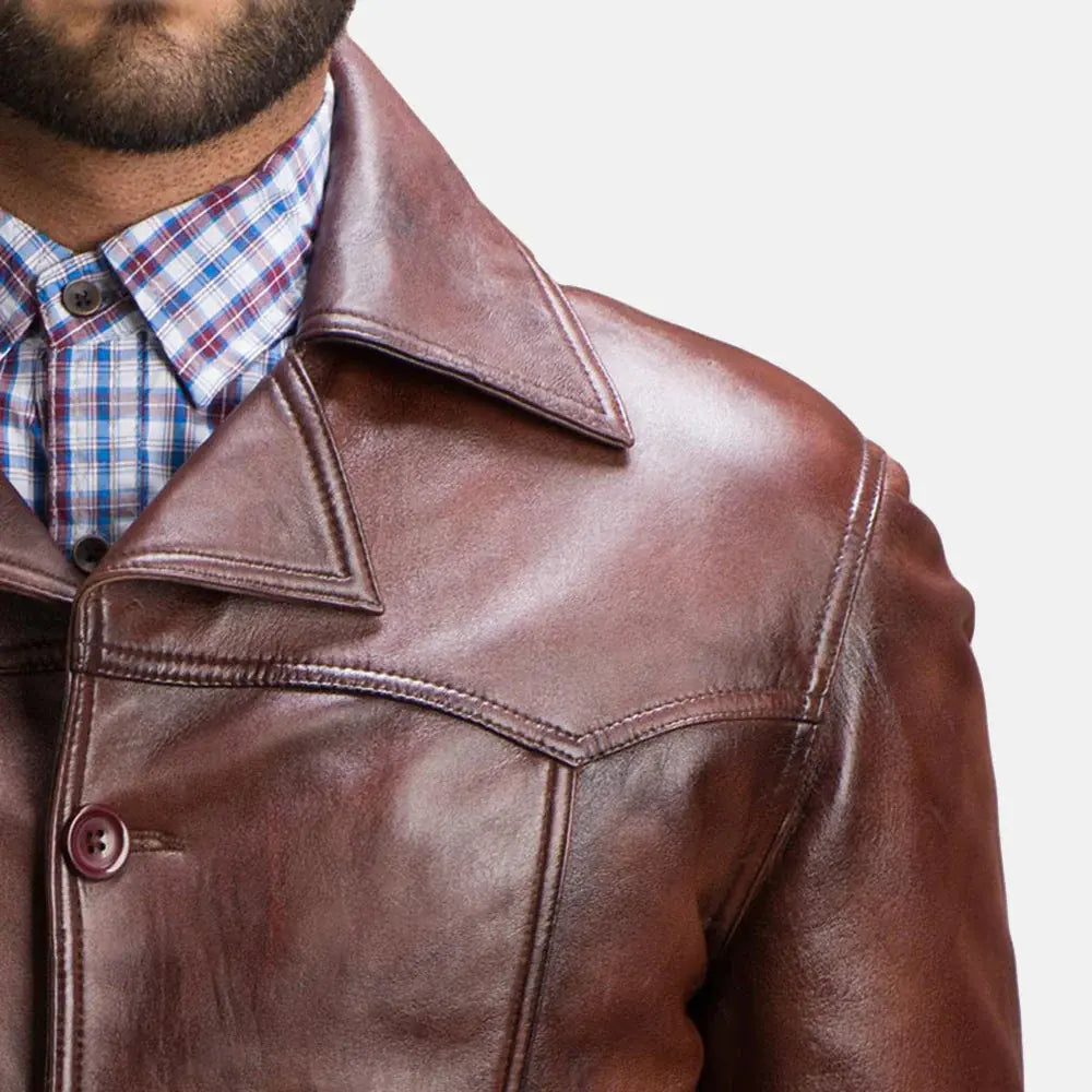 VINCENT ALLEY BROWN LEATHER JACKET - Arvo 