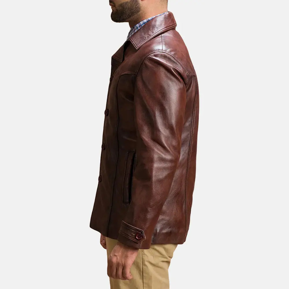 VINCENT ALLEY BROWN LEATHER JACKET - Arvo 