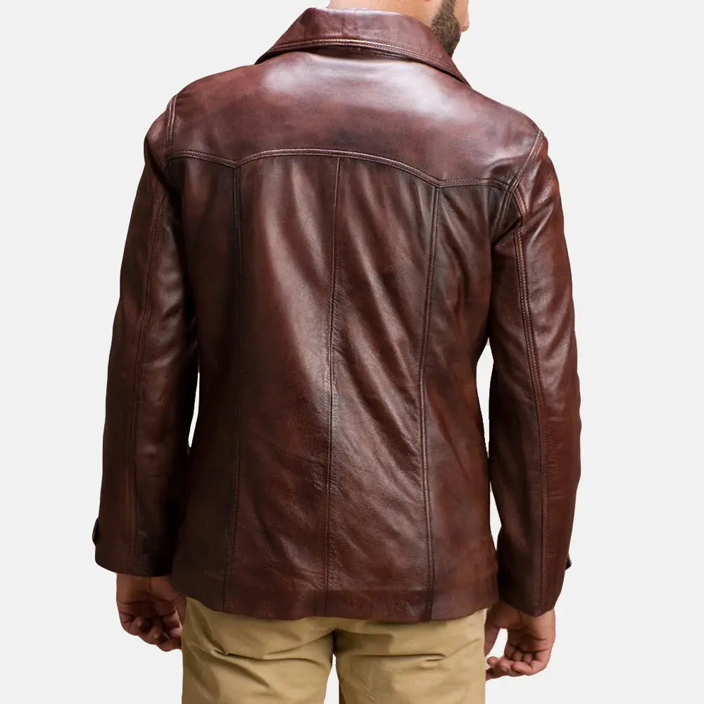 VINCENT ALLEY BROWN LEATHER JACKET - Arvo 