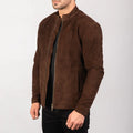 CHARCOAL MOCHA SUEDE BIKER JACKET - Arvo 