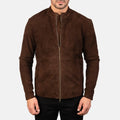 CHARCOAL MOCHA SUEDE BIKER JACKET - Arvo 