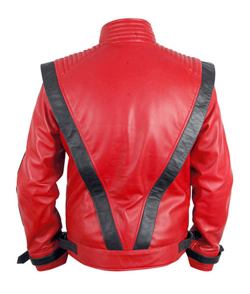 Michael Jackson Red Thriller Leather Jacket - Arvo 