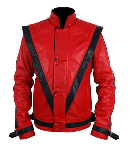 Michael Jackson Red Thriller Leather Jacket - Arvo 