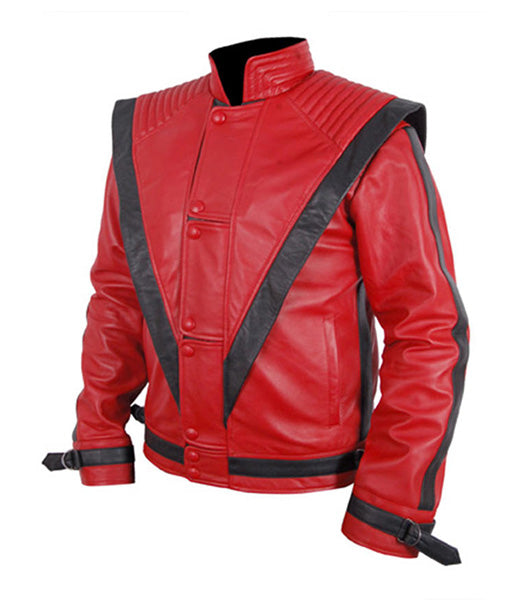 Michael Jackson Red Thriller Leather Jacket - Arvo 