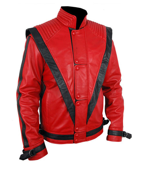 Michael Jackson Red Thriller Leather Jacket - Arvo 