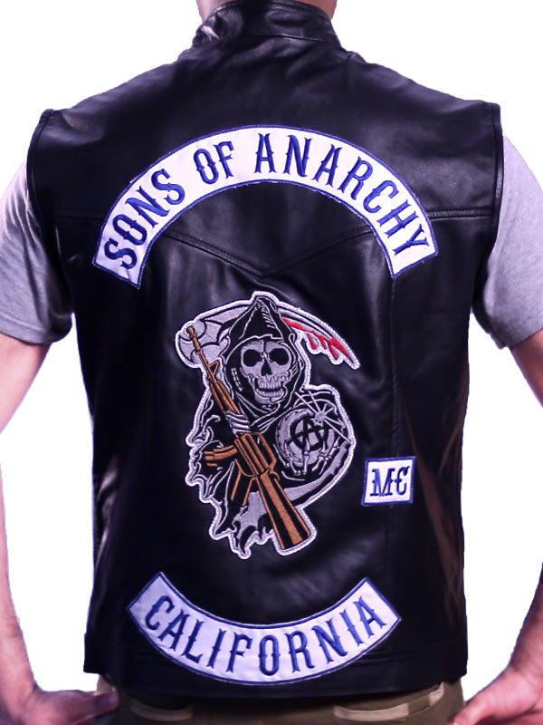 Jax Teller  Motorcycle  Vest Leather - Arvo 