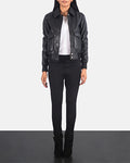 Front view of Balloch black A-2 bomber jacket – vintage-inspired men’s leather outerwear in the USA

Back of Balloch A-2 bomber jacket in black – timeless American flight jacket style for men

Detail of zipper on Balloch black leather A-2 jacket – premium bomber jacket for U.S. customers

Model wearing Balloch A-2 bomber jacket in black – classic military-inspired fashion for American men