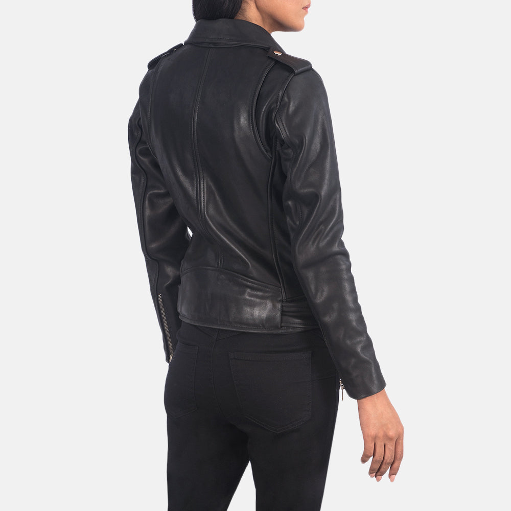 Front view of Bishopbriggs black biker jacket – rugged leather moto jacket for men in the USA

Bishopbriggs men’s biker jacket in black – edgy American fashion inspired by classic motorcycle gear

Close-up of zippers on Bishopbriggs black leather jacket – premium biker jacket for U.S. riders and fashion lovers

Model wearing Bishopbriggs black biker jacket – bold streetwear look for men in the United States

Back of Bishopbriggs biker jacket in black – durable men’s leather outerwear with USA-inspired desig