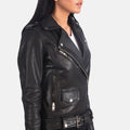 Front view of Bishopbriggs black biker jacket – rugged leather moto jacket for men in the USA

Bishopbriggs men’s biker jacket in black – edgy American fashion inspired by classic motorcycle gear

Close-up of zippers on Bishopbriggs black leather jacket – premium biker jacket for U.S. riders and fashion lovers

Model wearing Bishopbriggs black biker jacket – bold streetwear look for men in the United States

Back of Bishopbriggs biker jacket in black – durable men’s leather outerwear with USA-inspired desig
