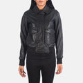 Front view of Balloch black A-2 bomber jacket – vintage-inspired men’s leather outerwear in the USA

Back of Balloch A-2 bomber jacket in black – timeless American flight jacket style for men

Detail of zipper on Balloch black leather A-2 jacket – premium bomber jacket for U.S. customers

Model wearing Balloch A-2 bomber jacket in black – classic military-inspired fashion for American men