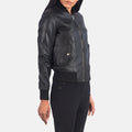 Front view of Dumfries women’s black leather bomber jacket – modern outerwear for U.S. street style

Dumfries women’s bomber jacket in black leather – bold, American-inspired fashion piece

Close-up of Dumfries black leather texture – premium bomber jacket for women in the United States

Model wearing Dumfries black bomber jacket – stylish women’s leather outerwear for everyday wear in the USA

Back of Dumfries women’s bomber jacket in black – minimalist, durable leather jacket with U.S. fashion appeal