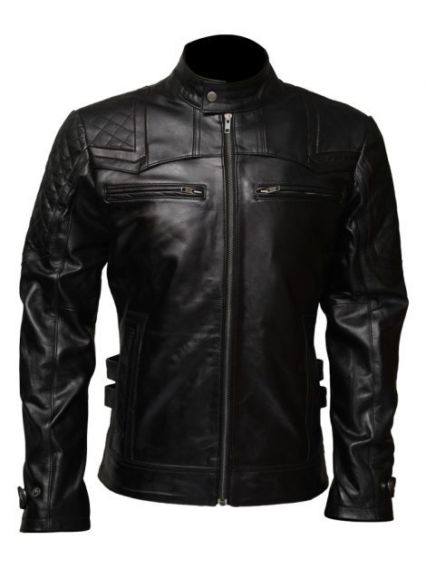 Mens Affliction Leather Jacket - Arvo 