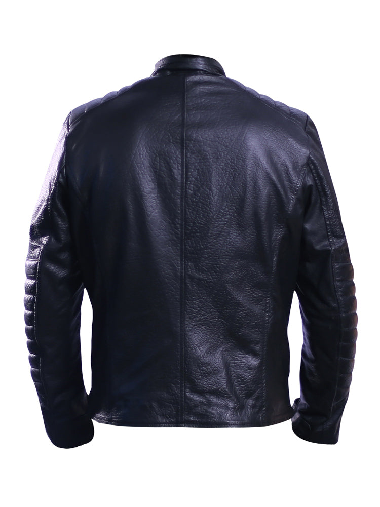 David Beckham Style Leather Jacket - Arvo 