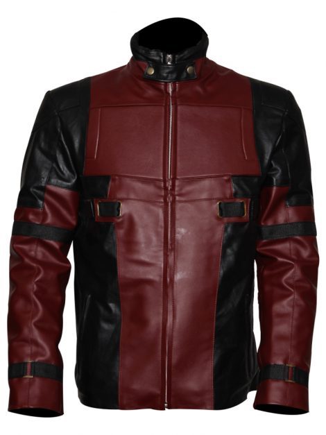Deadpool Leather Jacket Front View