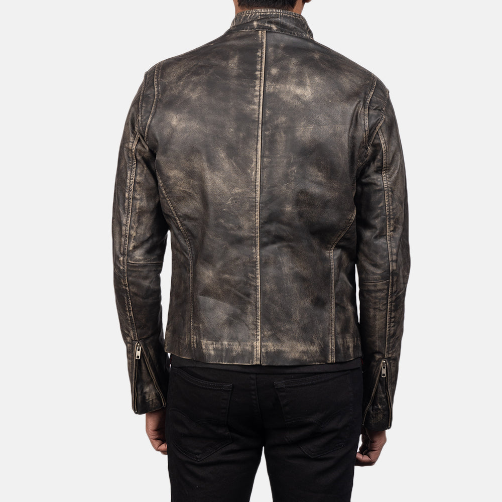Men's Stylish Distressed Brown Jacket - Arvo 