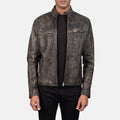 Men's Stylish Distressed Brown Jacket - Arvo 