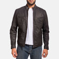 Men's Iconic Black Leather Motorcycle Jacket - Arvo 