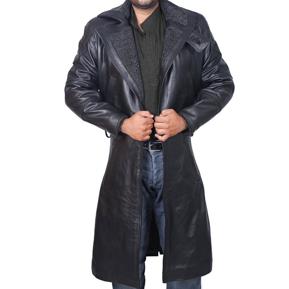 Ryan Gosling Blade Runner Trench Leather  Coat - Arvo 