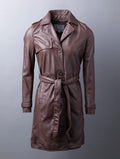 Perth women’s trench coat in classic beige with tailored fit and belt detail


