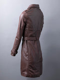 Perth women’s trench coat in classic beige with tailored fit and belt detail

